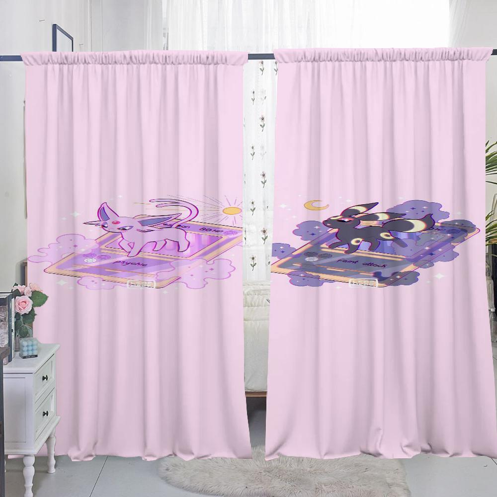 Kuchyňské závěsy do obývacího pokoje Závěsy do obývacího pokoje 2 kusy Zatemňovací závěsy Dveřní závěs P-pokemon-n Dekorace ložnice