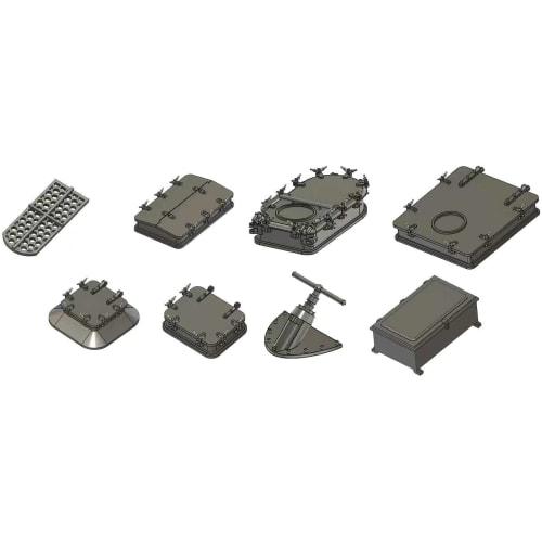 Bunker Studio 1/350 Japanese Navy Battleship Yamato Entrance Door Set (Closed) Plastic Model Parts BSTIJN35113