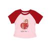 LUSON Girls' Cartoon Raglan Short Sleeve T-shirt