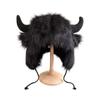 Chapeau Tête de Vache Amusant Peluche Chapeau Lei Feng Dames Hiver Chaud Coupe-vent Protection des Oreilles Chapeau Hommes Femmes Coupe Froid Chapeau de Cyclisme