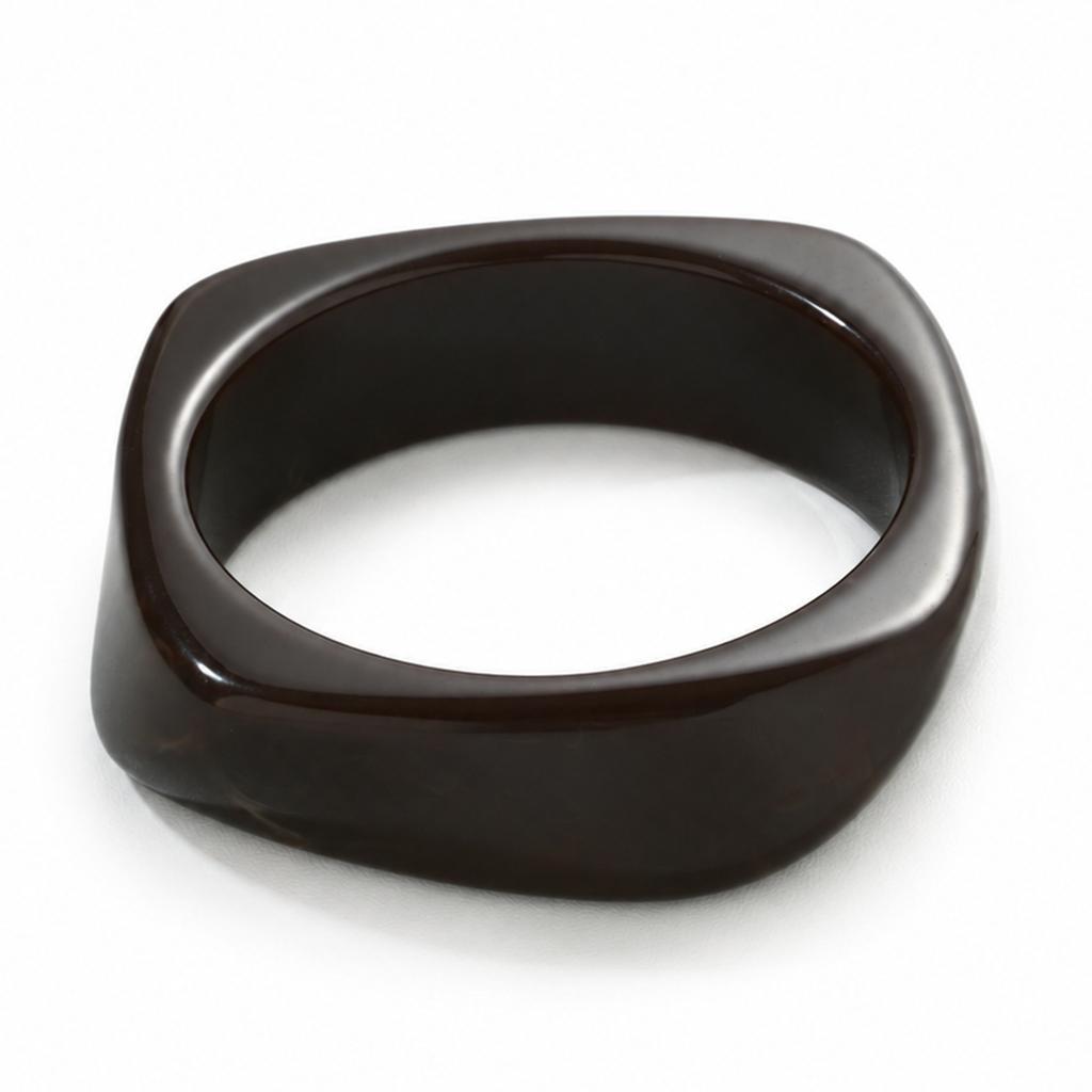 European and American popular smudged coffee bracelet resin women's arc bracelet student girlfriend ring jewelry