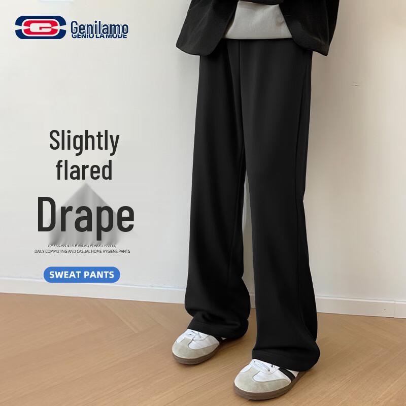 Men s Loose Flared Straight-Leg Trousers 3XL