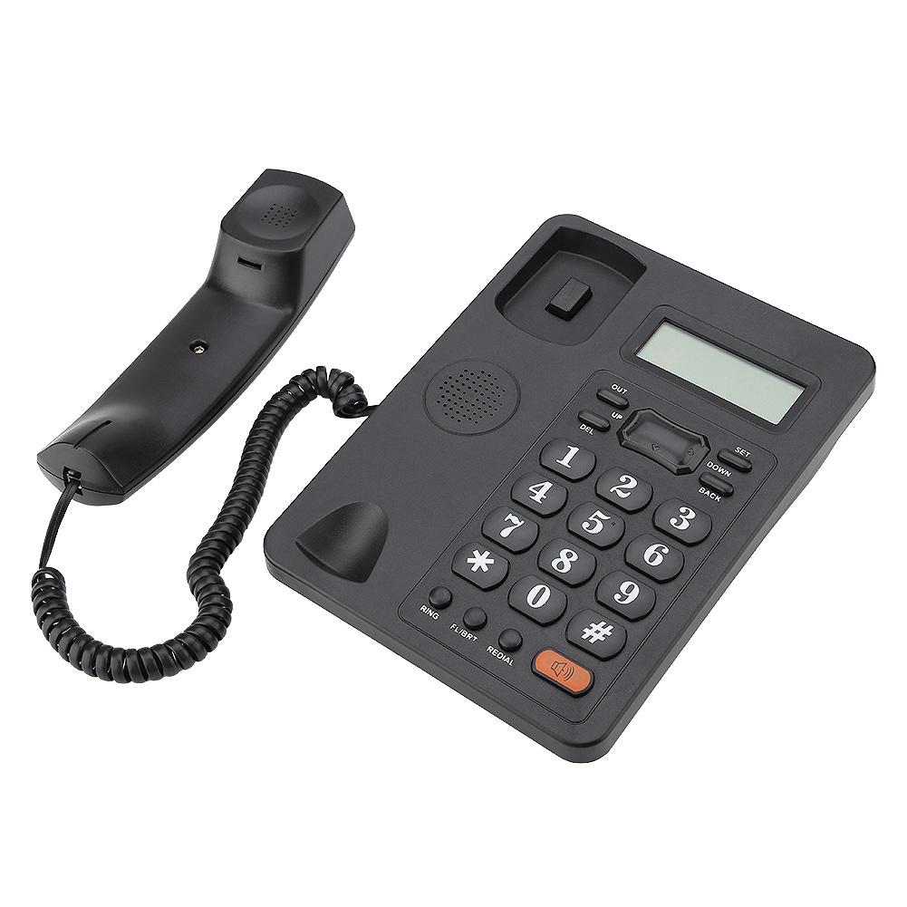Wired Home Office Caller ID Display Landline Fixed Telephone with Redial Function