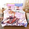 3D Game Genshin Impact Bedding Sets Keqing Xiao Duvet Cover Set 2_3 Pieces Boys Adults Single Full Queen King Size Bed Linen