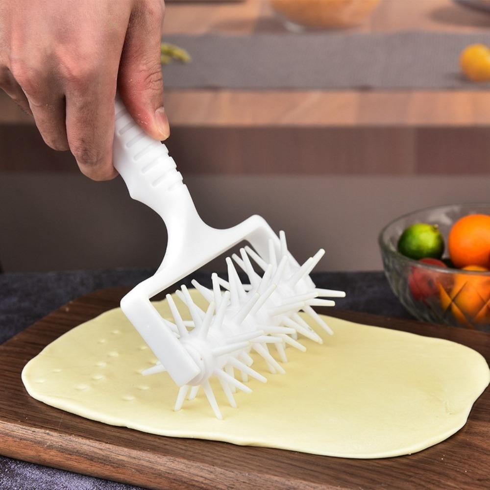 Pizza Dough Roller Tool - Needle Punch Wheel for Baking, Biscuit & Flower Suppression, Stainless Steel Kitchen Bakeware