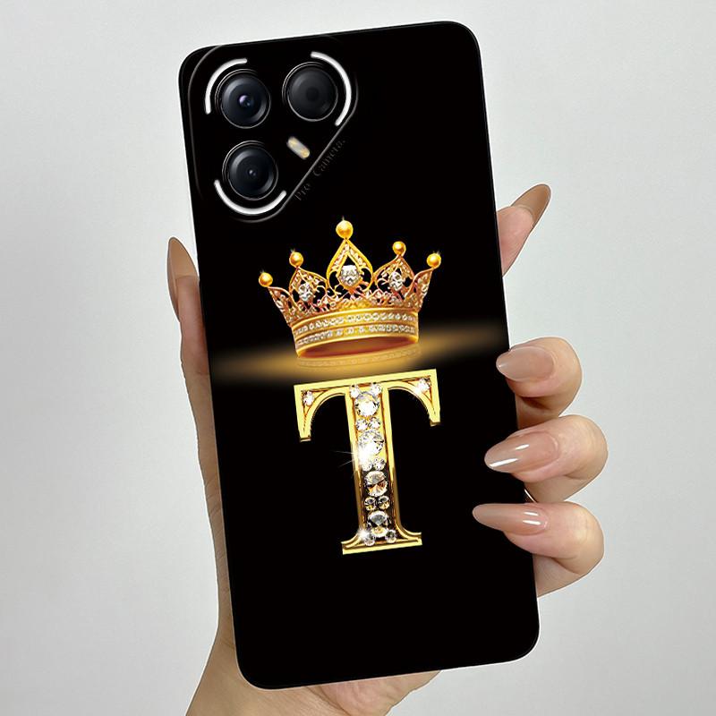 For Tecno Pova 7 Pro Ultra 5G Case Luxury Crown Letter Silicone Soft Phone Case For Tecno Pova7 Pro Ultra Shockproof Back Covers