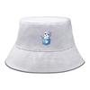 Bucket Hat With Cute Cat Print , Dog Claw Pocket Fisherman Cap Solid Color Wide Brim Unisex Basin Hat