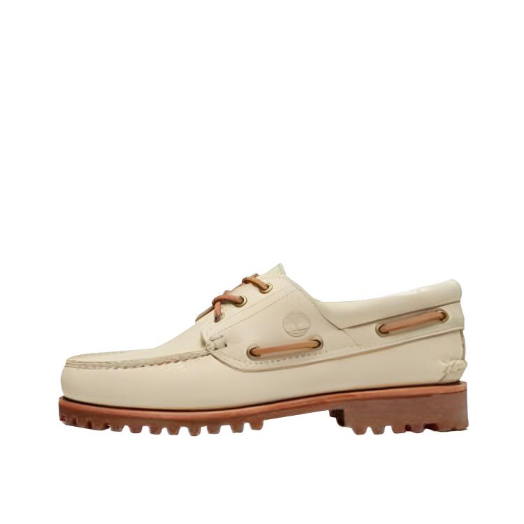 Timberland Authentics Series Leather Color-Blocked Lace-Up Flat Boat Shoes Men shoes TB0A2PDQEN71 40