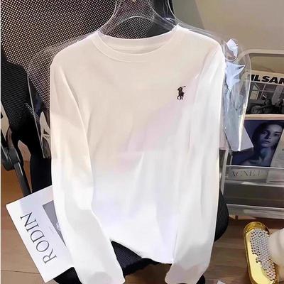 Camiseta Feminina de Manga Comprida Cor Sólida Modeladora para Outono/Inverno - Versátil Camada Base de Gola Redonda.