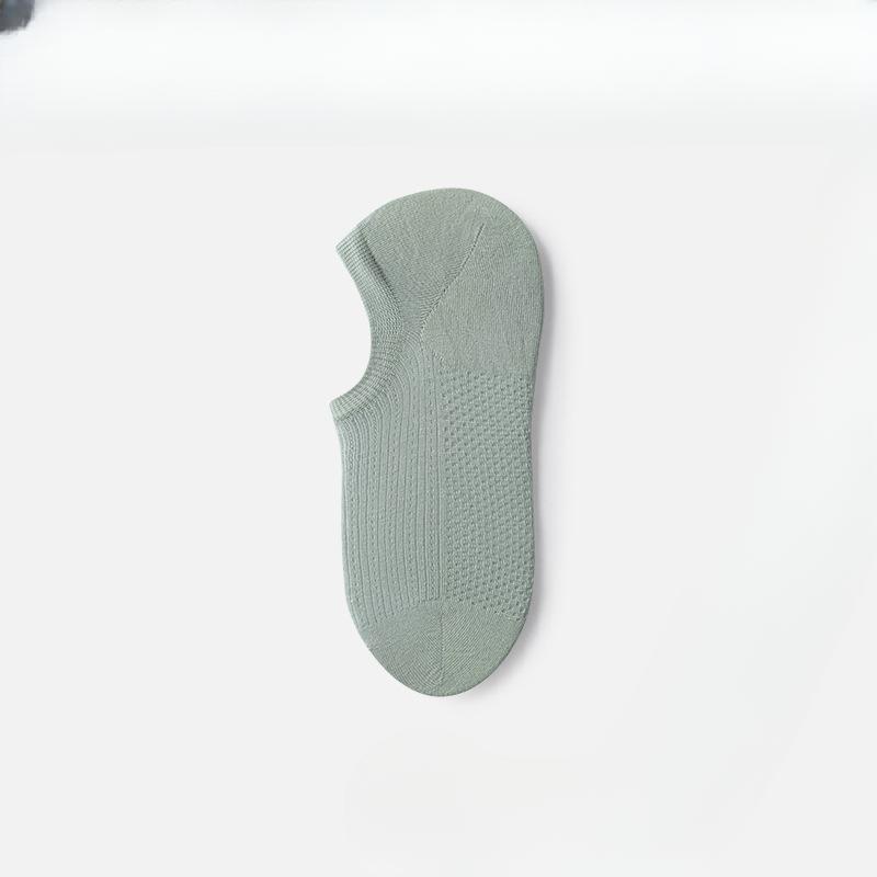 

Мужские летние тонкие антибактериальные влагоотводящие сетчатые дышащие короткие носки-лодочки 1 pair зелёный