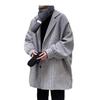 Men's Trendy Loose Plaid Wool Jacket - Spring/Autumn Korean Style