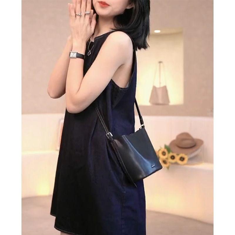 

This Year s Popular Bag Women s 2025 New Idle Style High Sense Shoulder Tote Bag Commuter All-Match Bucket Bag Black