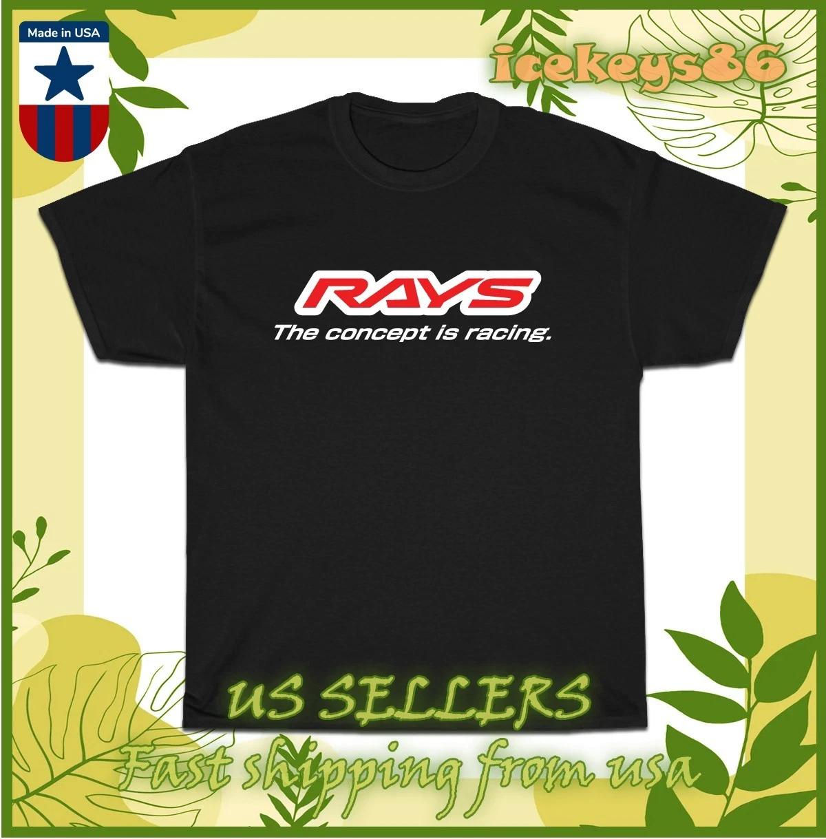 

New Tee RAYS VOLK RACING Wheel Logo Men s T-shirt American Size S-5XL T-shirt 4XL