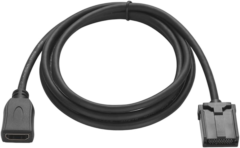 HDMI Cable for Car Navigation, Type E-A Female Converter, 1.5 Meters, Black