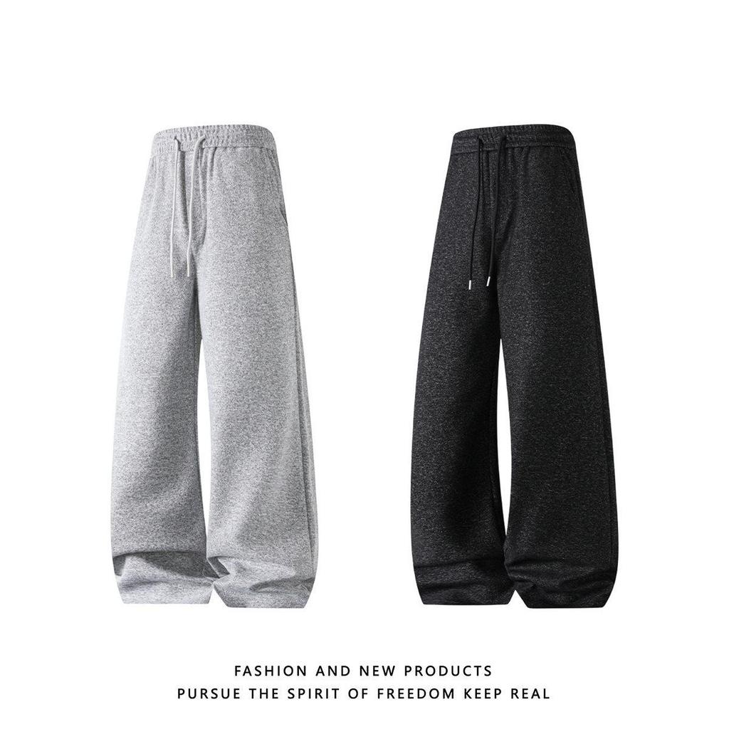 Douyin Porcelain-Style Curved Leg Sweatpants 2026 - New Unisex Spring Sports Pants, Hong Kong Style