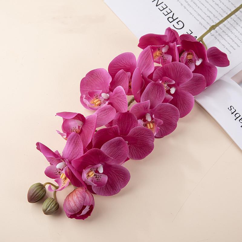 10 Heads 72cm Artificial Flower Phalaenopsis Latex Silicon Real Touch Big Orchid Orchidee Wedding Home Decoration