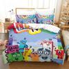Cartoon Number-Blocks Bedding Set Duvet Cover King Queen Size Boys Adult Soft Comfortable Quilt Cover Pillowcase