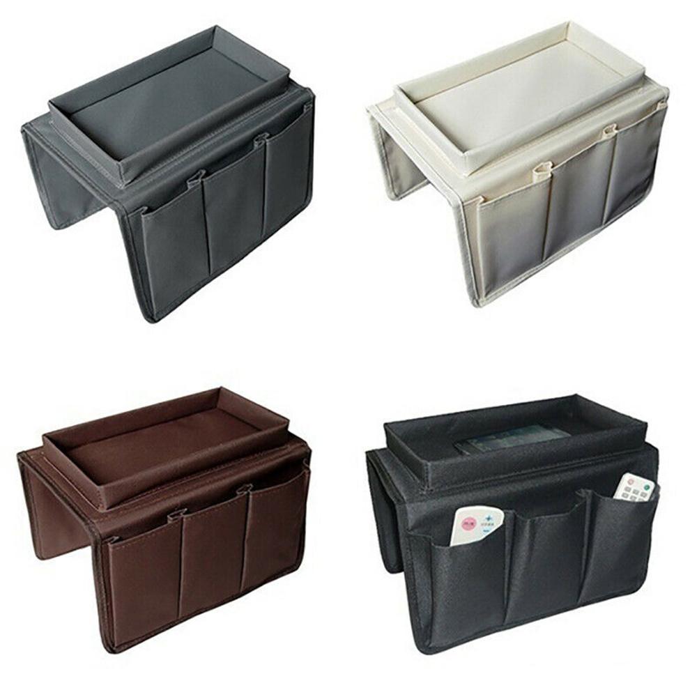 Non-Slip Sofa Armrest Organizer with Cup Holder Tray, Chair Arm, TV, Remote, Recliner Couch, Armchair, Bedside Storage