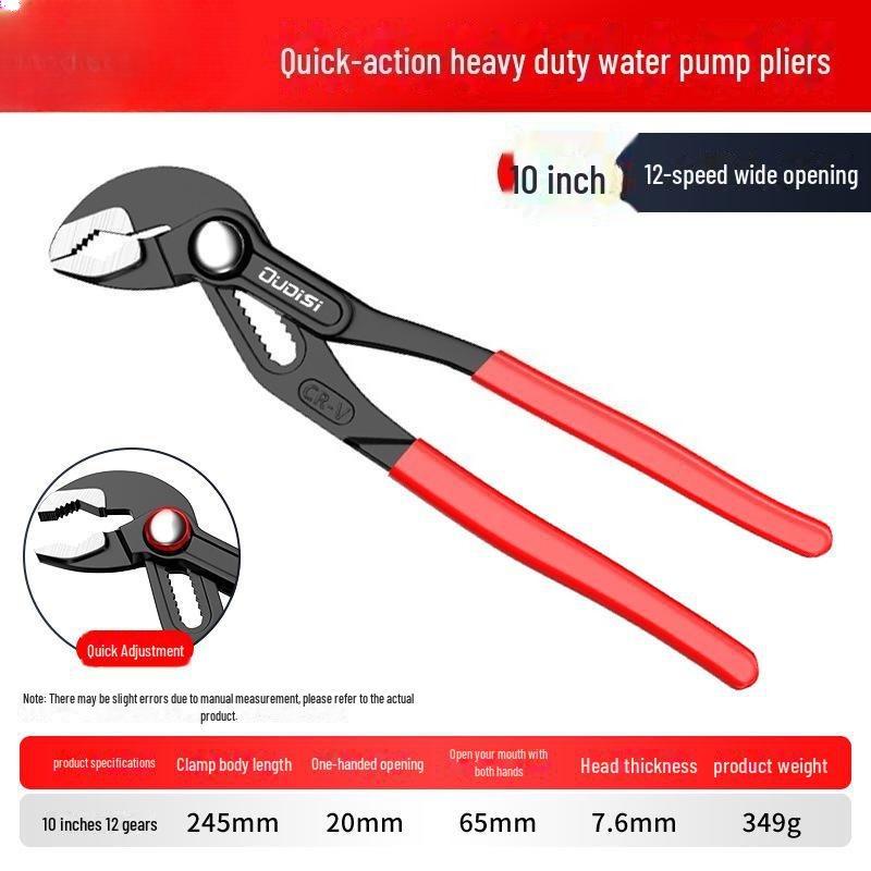 Otis Fish Mouth Pipe Pliers with Fast Adjustment and Ergonomic Handles - Available in 7\ and 10\ Sizes