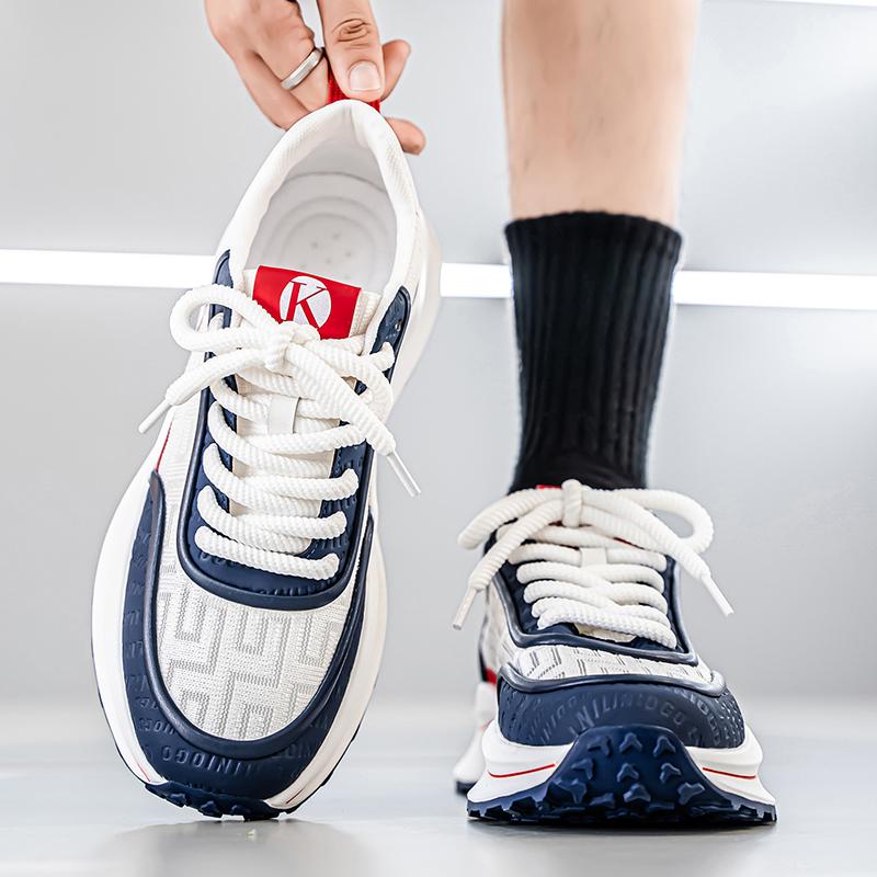 Fashion Chunky Men Outdoor Sports Shoes Mesh Breathable Lightweight Non Slip Versatile Simple Outdoor Casual Shoes