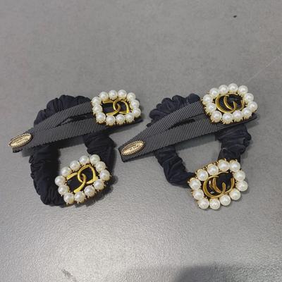 Dongdaemun Pearl Hair Rope & Double C G Hairpin, Small Fragrance Style