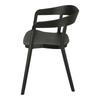 Black Bow plastic chair with armrests