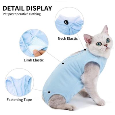 Nouvelle combinaison anti-léchage pour sevrage de chat, gilet post-opératoire, vêtements de récupération pour chaton, combinaison vestimentaire, combinaison de stérilisation pour chat pour animal de compagnie
