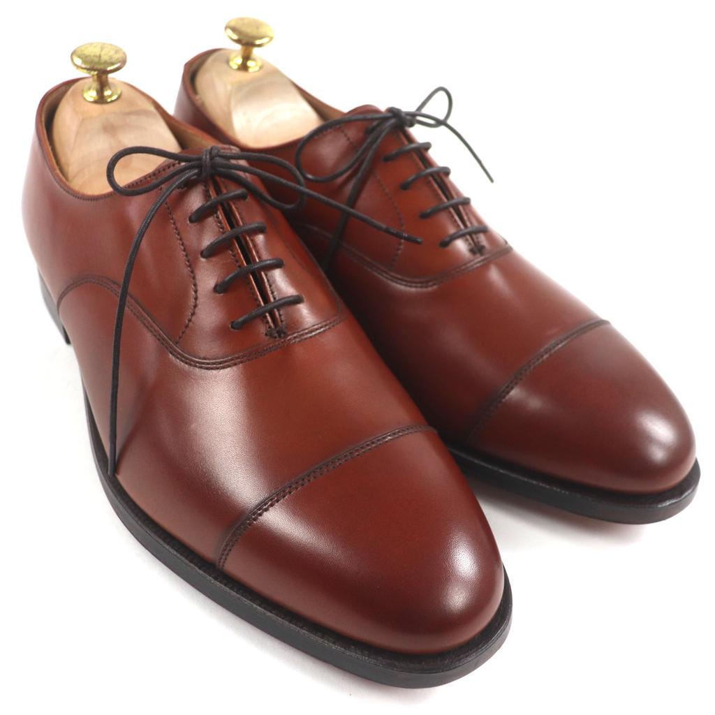 Pristine CROCKETT&JONES Leather shoes CONNAUGHT 236 Last Brown leather mens 7.5 Used