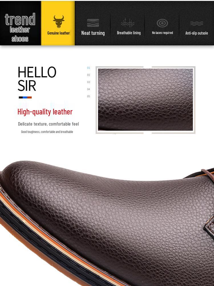 2026 Men's Versatile Leather Lace-up Shoes: Soft Sole for Business & Casual Wear