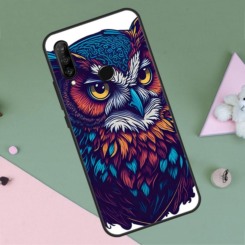 Cartoon Owl For Huawei Nova 9 10 SE Y91 Y61 Y90 Y70 Y60 Y72 12s 12i 11i 7i 8i P60 Pro P30 P40 Lite Case