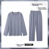 MiiOW Pajamas, Autumn And Winter Pure Cotton oungewear, arge Size Casua Round Neck New Simpe Stye Home Wear Set