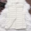 New Women Sleeveless Puffer Jacket Spring Winter Female White Duck Down Ultra Lightweight Packable Warm Down Liner Vest