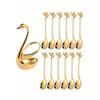 Constellation Swan Shaped 6/12 Pcs Stainless Steel Fruit/Dessert/Coffee Spoons with Swan Storage Base