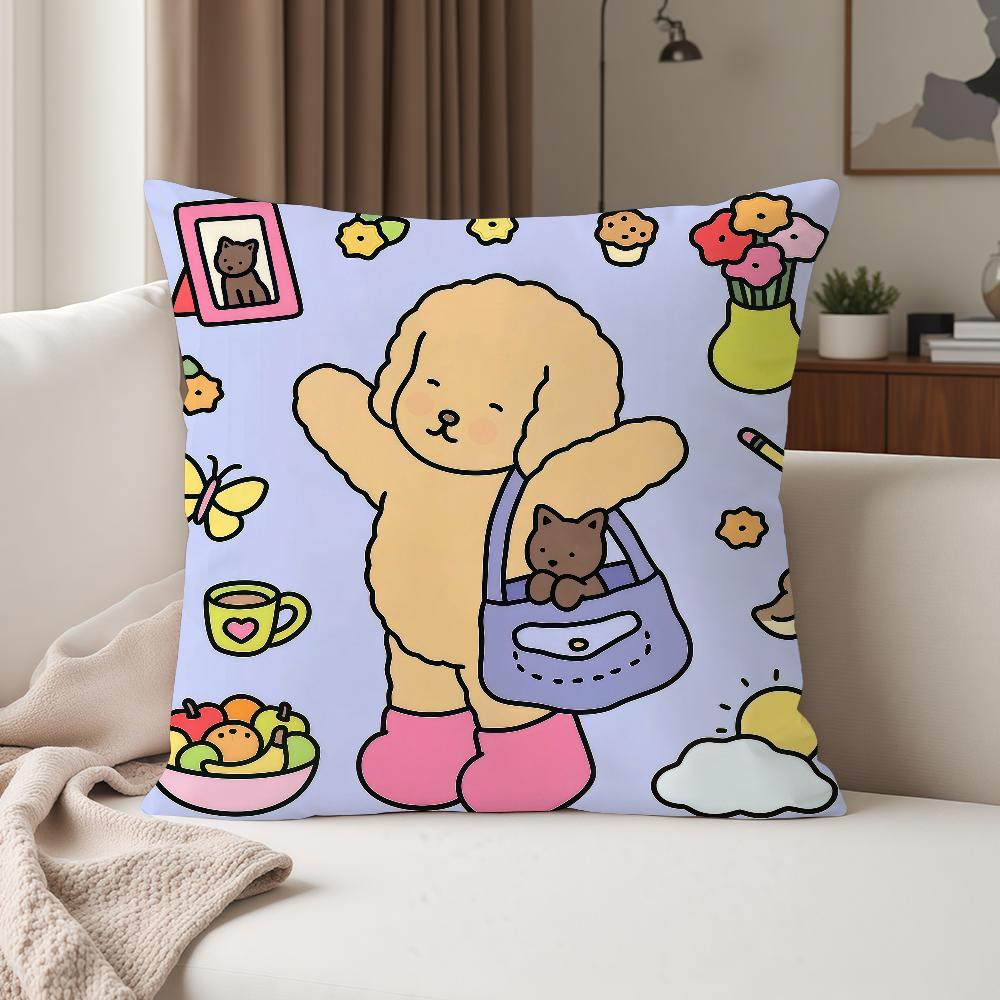 Cartoon Cute B-bobbie G-goods Pillow Case Suitable For Bedrooms Living Rooms Cars Home Decoration