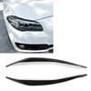 Front Headlight Eyebrow Cover ABS Black Front Headlight Lamp Eyebrow Cover Trim for 5 Series F10 LCI 2014 to 2016