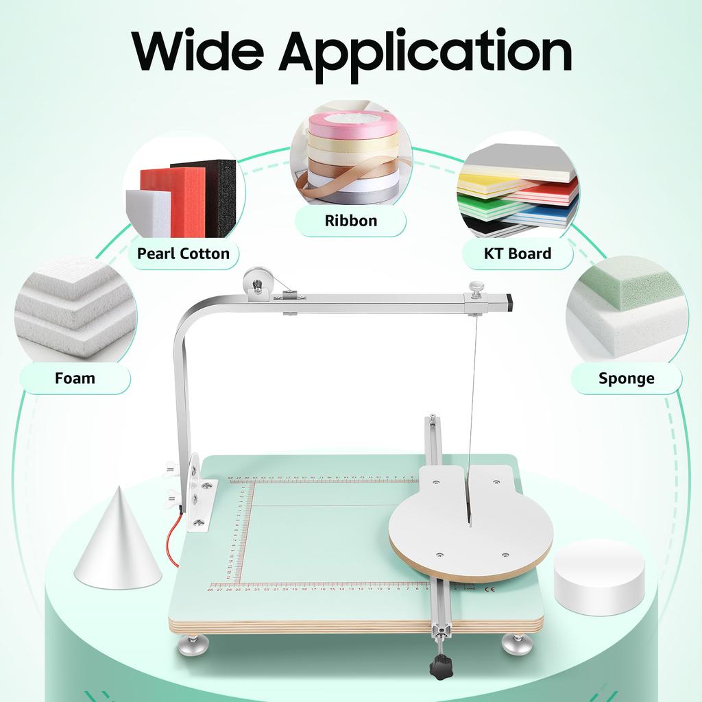 Wire Foam Cutter Machine, 72W 6-18V Adjustable Temp 32-572°F for DIY Craft, Precision Cutting Sponge, Pearl Cotton, KT Board