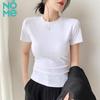 NOMe Women's Basic Short Sleeve Mock Neck T-Shirt