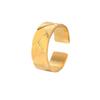 Adjustable Retro Stainless Steel Open Ring for Men and Women, Popular European and American Couple Style.