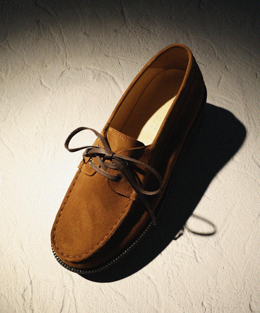 Firenze Atelier [Vibram] Standard Casual Sole Boat Shoes 5099 [Mid Brown Suede]