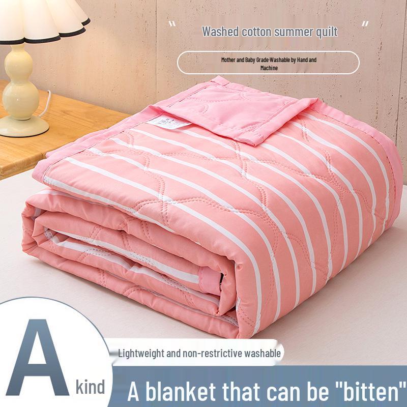 

Летнее одеяло с кондиционером: Стиранный хлопок в клетку, Односпальный/Двуспальный размер для детей и студентов 150x200 cm