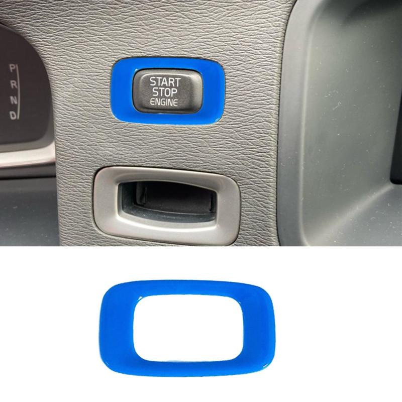 Auto-Motor-Start-Stop-Abdeckungsrahmen-Trim-Aufkleber passend für Volvo V40 V60 S60 XC60 S80 V50 V70 XC70 Auto-Innenraum