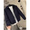 Japanese Unisex Diamond Pattern Hooded Jacket - High-Quality, Warm, Padded, Casual Cotton Outerwear for Autumn/Winter.