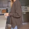 Women's Oversized Batwing Sweaters 2025 Fall Outfits Trendy Crewneck Knit Side Slit Fashion Pullover Tops
