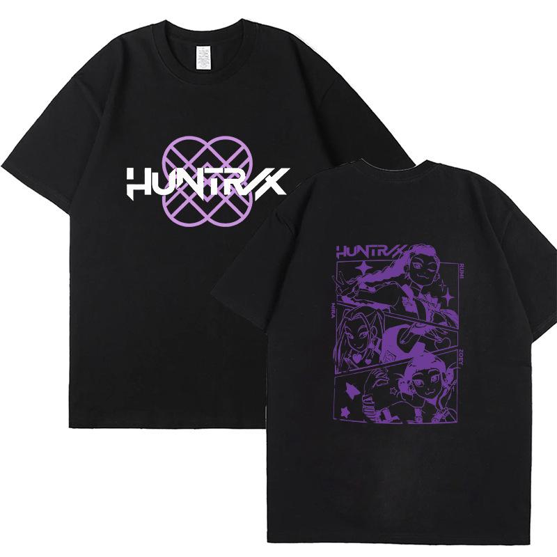 Kpop Korean Wave Witch Hunt Trendy Double Sided Printed T-shirt Round Neck Short Sleeve 5984