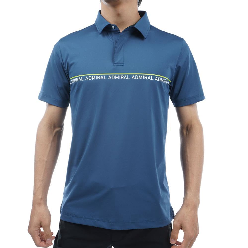 

Рубашка Admiral Golf Classic Line с логотипом, сине-серая, мужская,