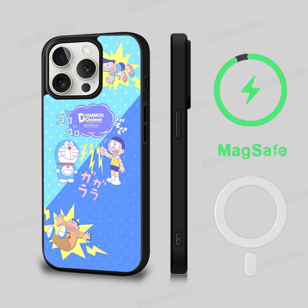 Cute Cartoon-u-Doraemons-t Phone Case For IPhone 17 Air 16 15 14 13 12 11 Pro Max Plus For Magsafe Wireless Charge Cover