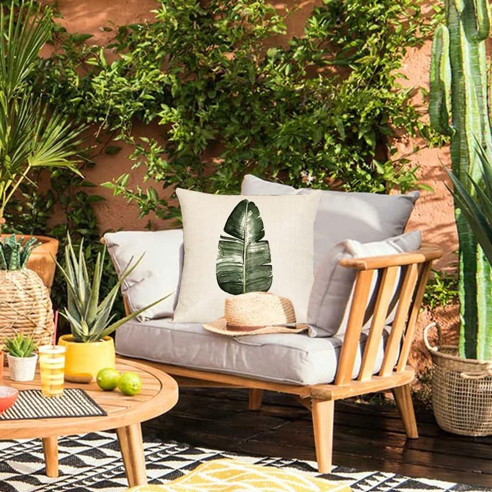 Simple Potted Plant Green - Feeling PillowcasesBedroom Living Room Sofa Home Decor Polyester Cushion Cover with Zipper