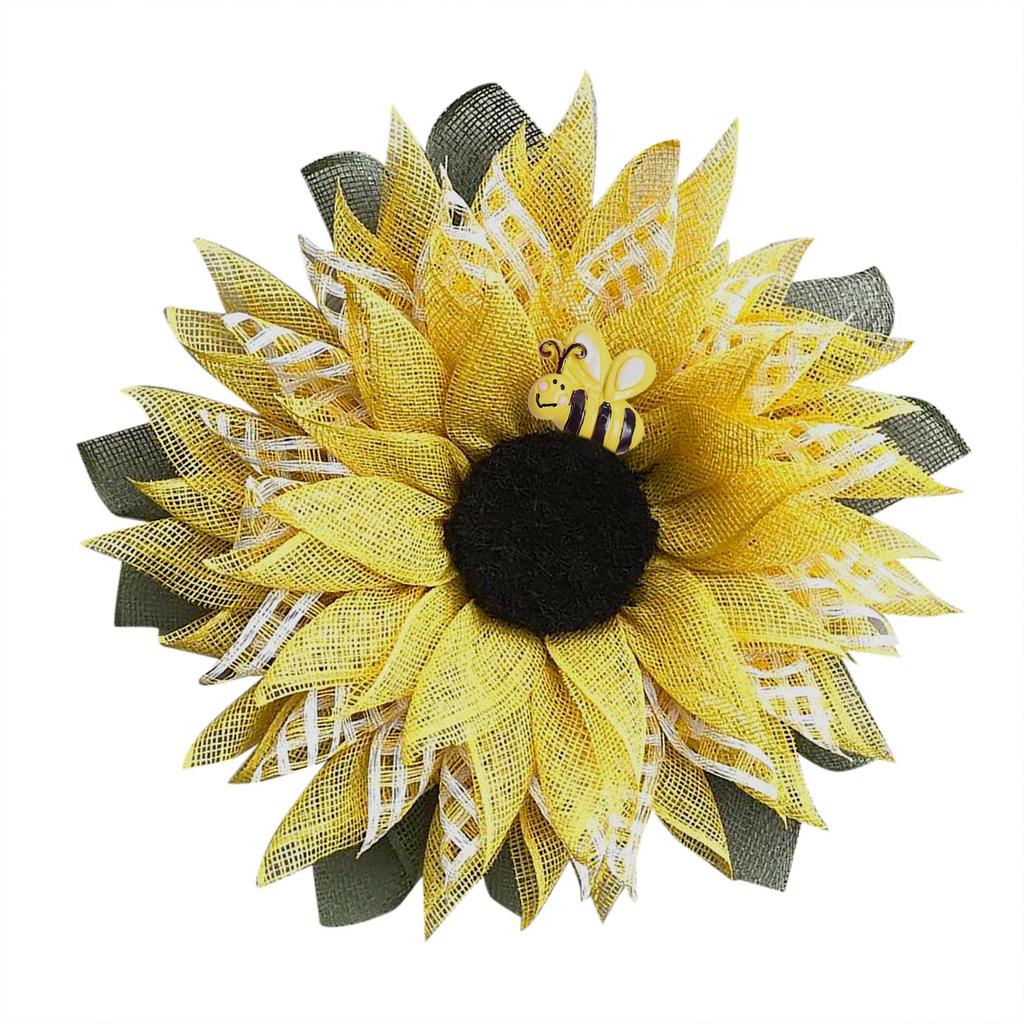 Simulation Leaf Bee SunflowerWreath Artificial Garland Hanging Pendants Wedding