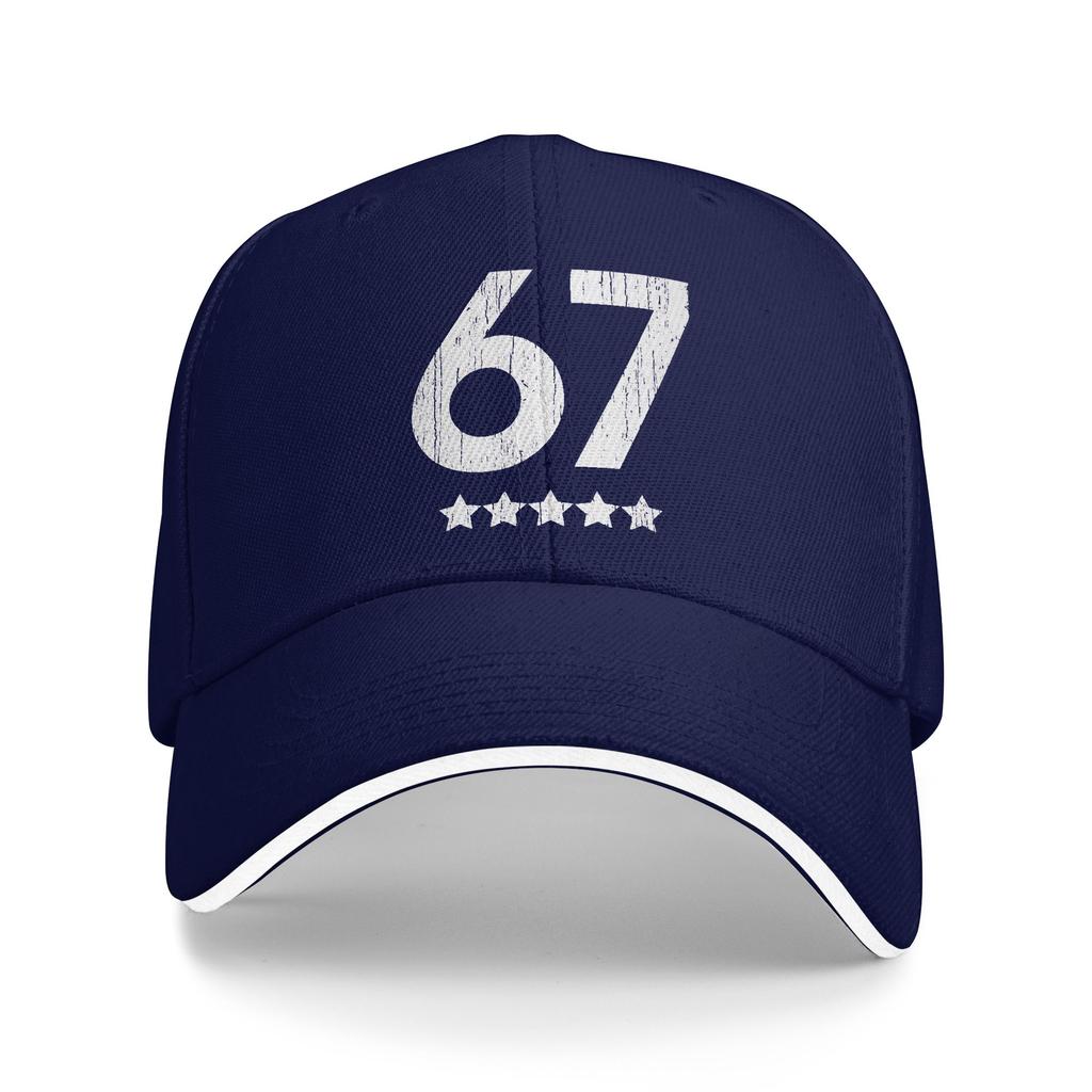 67 Number Vintage Distressed Casual Baseball Cap Spring Trucker Hat Adjustable Hunting Snapback Cap Men Street Baseball Caps