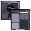 4 Farben Punk Smokey Cool Toned Lidschatten-Palette Perlglanz Matt Anhaltender Lidschatten Schwarz Grau Party Augenpigmente Make-up